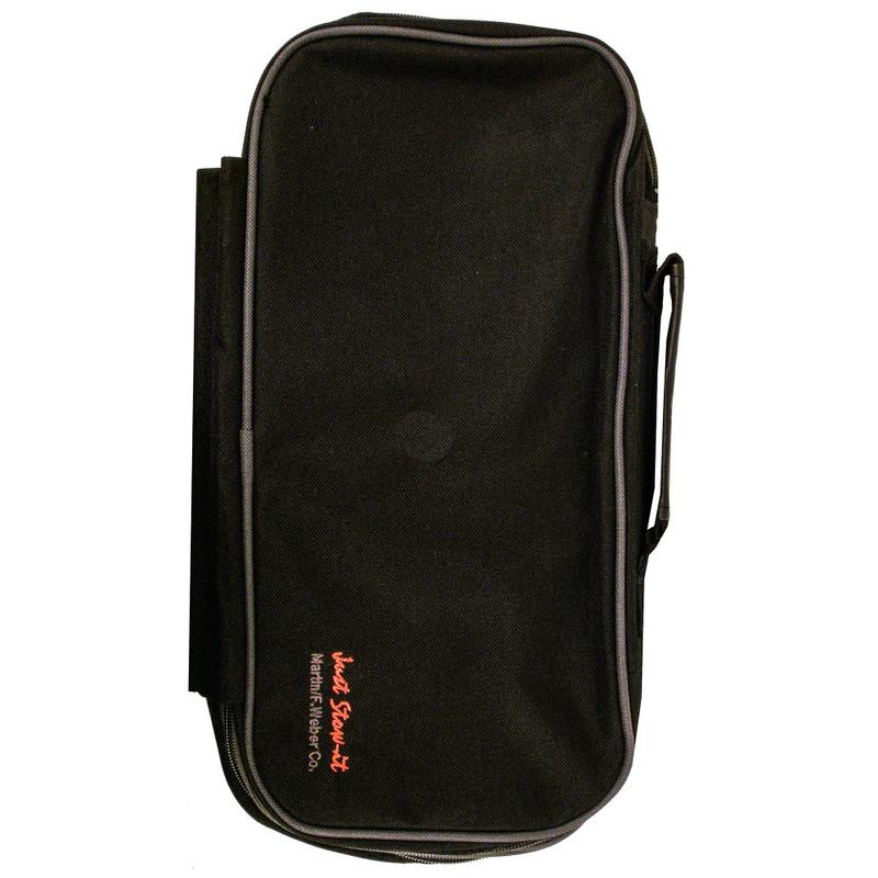 Martin F. Weber Just Stow-it Creative Double Expandable Tool Bag, 14 1/2inW x 7inH x 3inD, Black/Gray MPN:66-JS1004