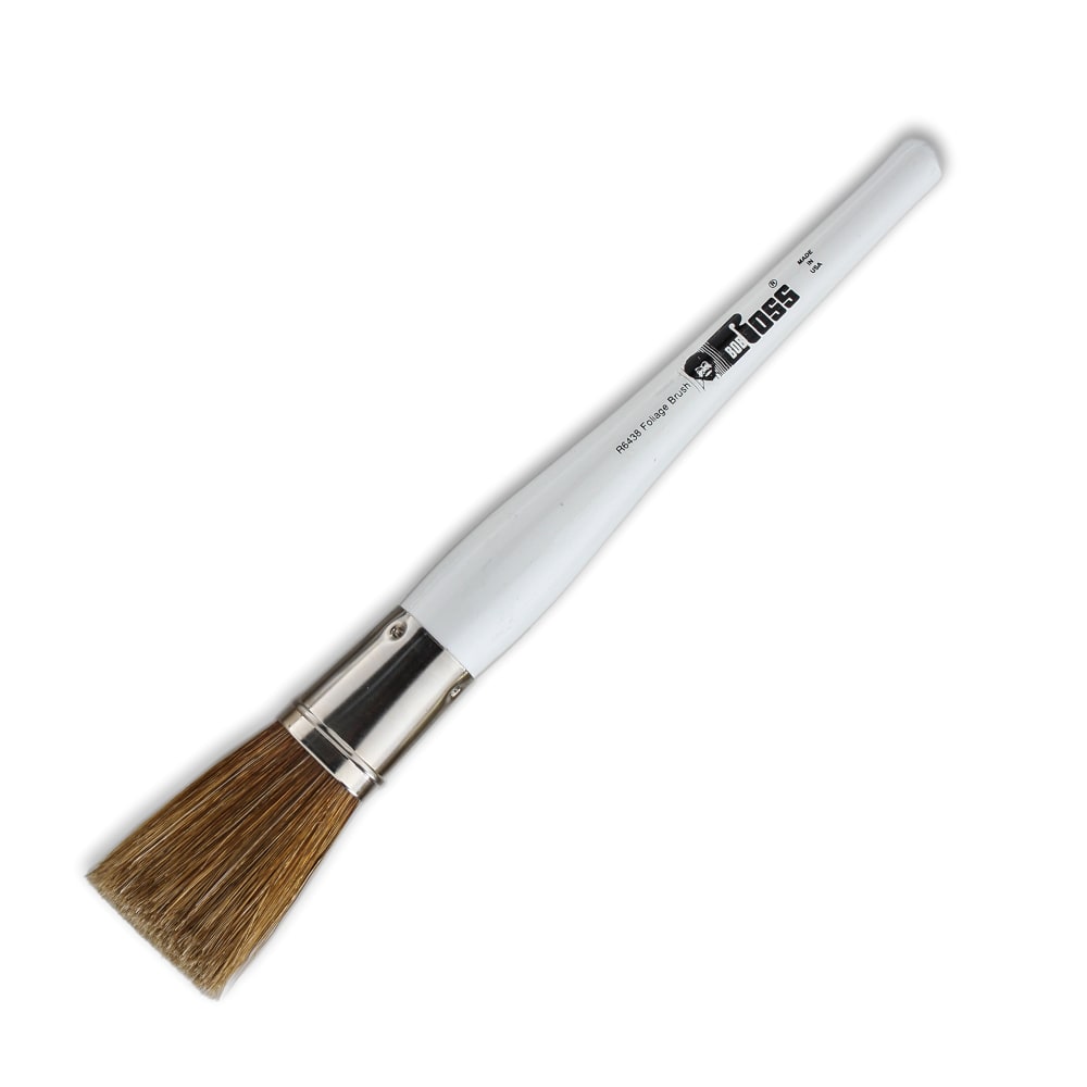 Bob Ross Paint Brush, 1in, Foliage Bristle, White MPN:R6438