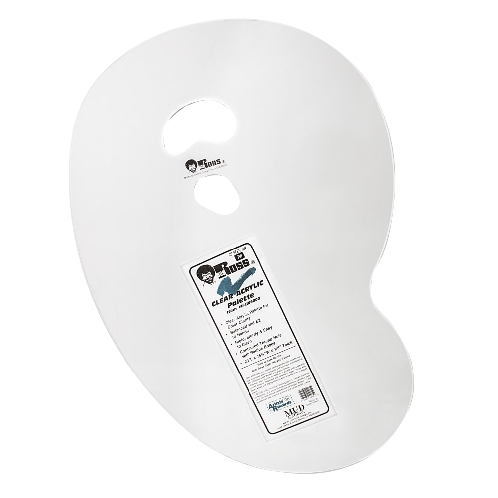 Bob Ross Clear Oil Palette, Reusable, 23in x 15 1/4in x 1/8in, Clear MPN:U-BR6000