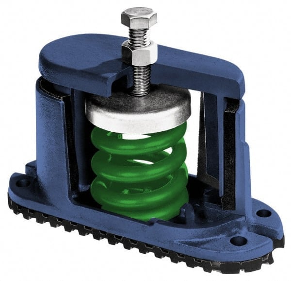 Deflection Spring Leveling Mount: 3/8 x 4 Thread, 2-1/8