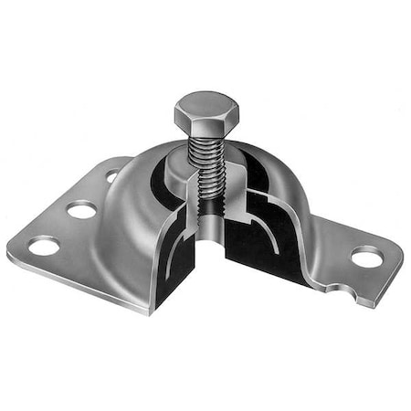 Floor Mount Vibration Isolator, 525 lb. MPN:20UZ14