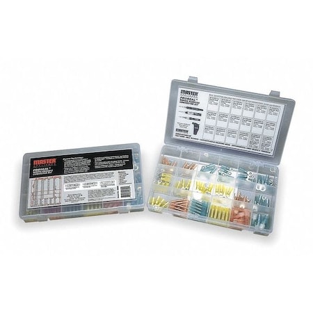 Wire Connector & Terminal Kit, 10 AWG, Polyolefin Insulated, Blue, Red, Yellow MPN:10600