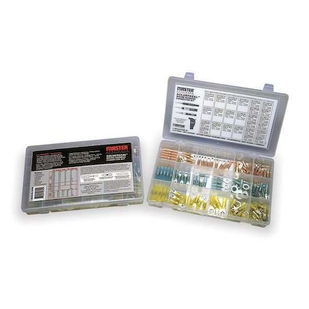 Wire Connector & Terminal Kit, 10 AWG, Polyolefin Insulated, Assorted, Crimp Termination Only MPN:11822