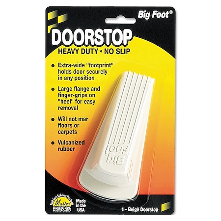 Doorstop, Nonslip Rubber, Beige MPN:00900
