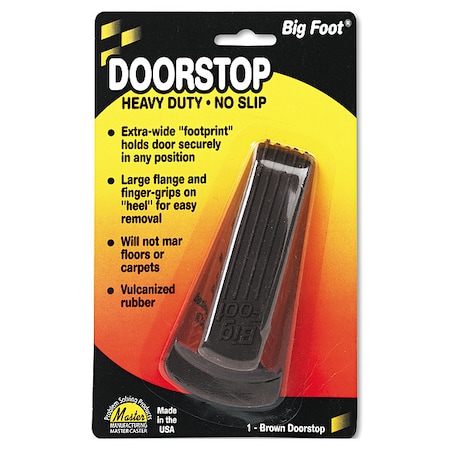 Doorstop, Nonslip Rubber, Brown MPN:00920