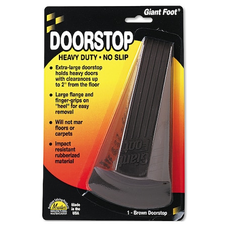 Giant Doorstop, Nonslip Rubber, Brown MPN:00964