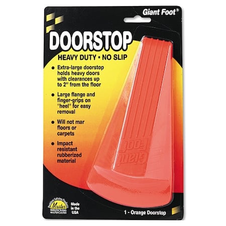 Giant Doorstop, Nonslip Rubber, Orange MPN:00965