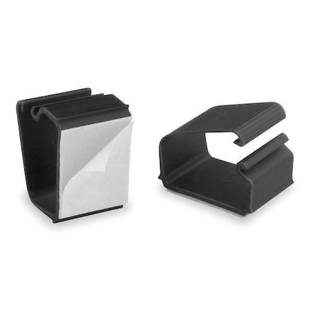 Wire Clips, Wall/Desk, 7/8in H, Blk, PK6 MPN:00204