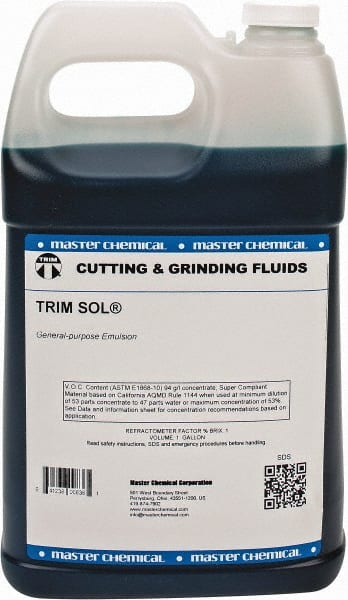 Cutting & Grinding Fluid: 1 gal Bottle MPN:SOL-1G