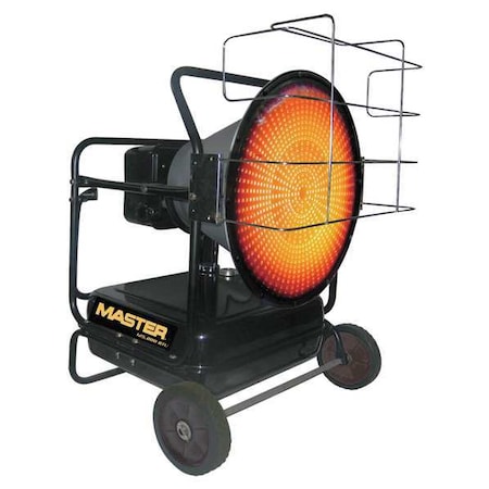 Portable Oil and Kerosene Torpedo Heater, 125, 000 BtuH, Diesel, Kerosene, 3, 125 sq ft Heat Area MPN:MH-125-OFR-A