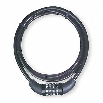 Cable Lock 60 in Braided Steel Black MPN:8119DPF
