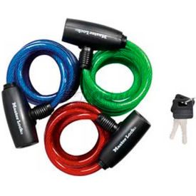 Master Lock® No. 8127TRI Cable Lock 3-Pack Keyed Alike 6'L Keyed Cable Bike lock 8127TRI - Pkg Qty 4