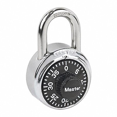 Combination Padlock 2 3/7in Round Silver MPN:1513