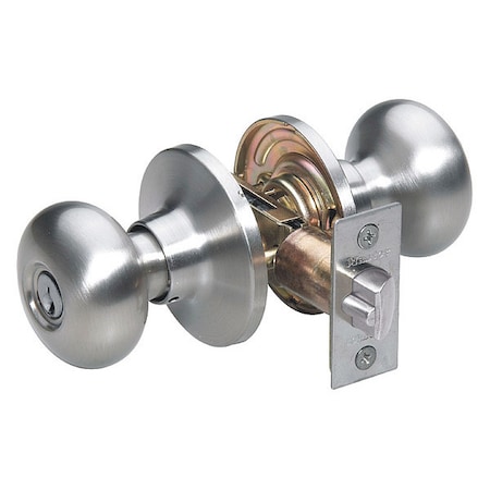 Knob Lockset, Biscuit Style, Satin Nickel MPN:BC0115KA