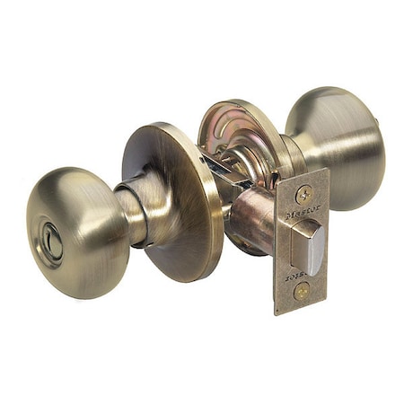 Knob Lockset, Biscuit Style, Antique Brass MPN:BC0305BOX