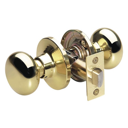 Knob Lockset, Biscuit Style, Polished Brss MPN:BC0403BOX