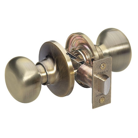Knob Lockset, Biscuit Style, Antique Brass MPN:BC0405BOX