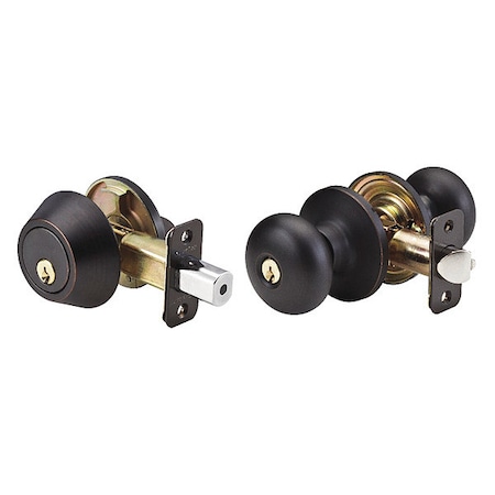 Knob Lockset, Biscuit Style, Aged Bronze MPN:BCC0612PKA4S