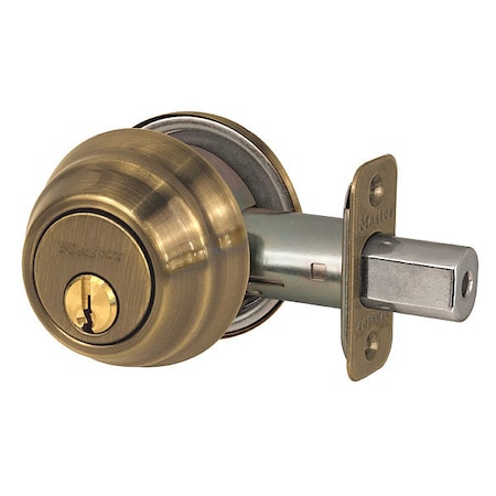 Deadbolt, Antique Brass, Single Cylinder MPN:DSH0605KA4S