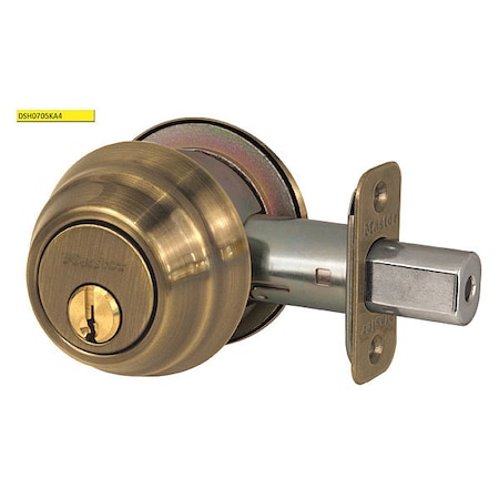 Deadbolt, Antique Brass, Double Cylinder MPN:DSH0705KA4S