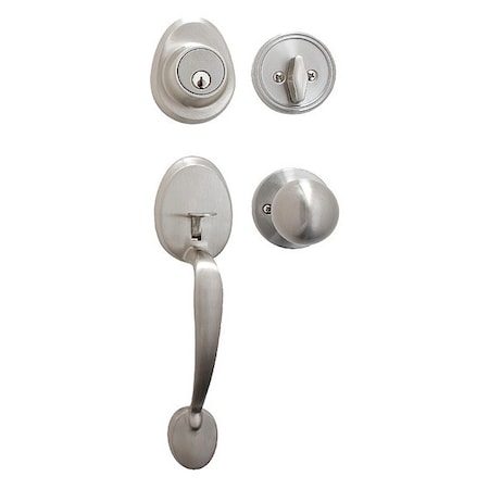 Knob Lockset, Biscuit Style, Satin Nickel MPN:HDLBC0615KA4