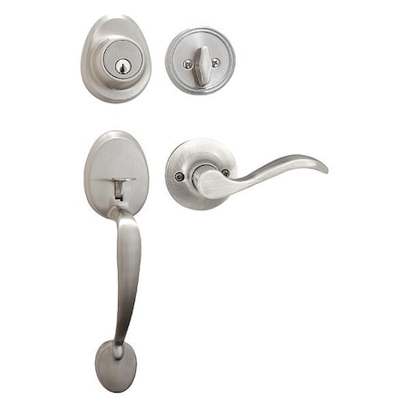 Lever Lockset, Satin Nickel, Wave Style MPN:HDLWLRH0615KA4