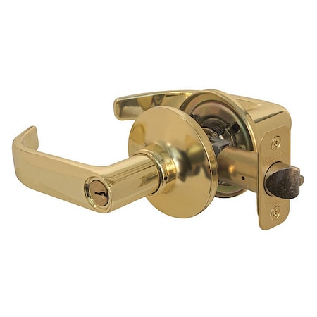 Lever Lockset, Polished Brss, Return Style MPN:RL0103KA4S