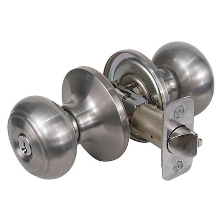 Knob Lockset, Rusk Style, Satin Nickel MPN:RU0115KA4