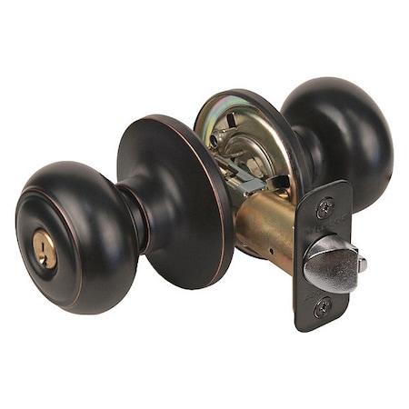 Knob Lockset, Rusk Style, Aged Bronze MPN:RU0212PKA4S