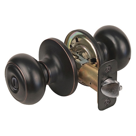 Knob Lockset, Rusk Style, Aged Bronze MPN:RU0312PBOX