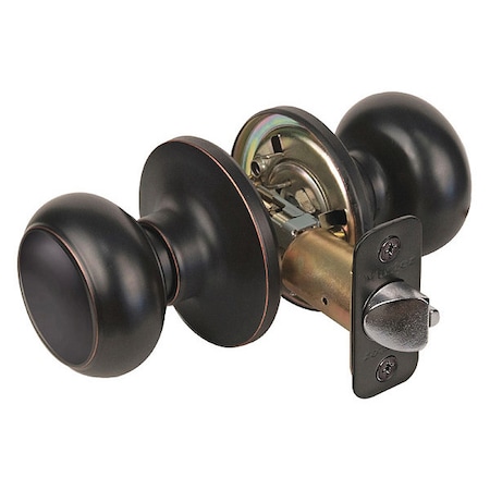 Knob Lockset, Rusk Style, Aged Bronze MPN:RU0412PBOX