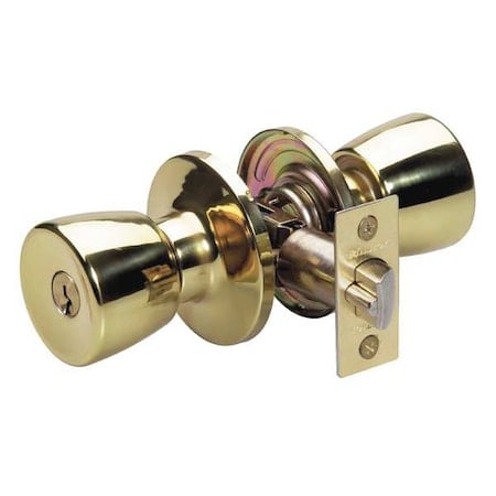 Knob Lockset, Tulip Style, Polished Brass MPN:TU0103KA4S