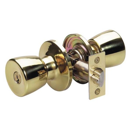 Knob Lockset, Tulip Style, Polished Brass MPN:TU0103KA4S