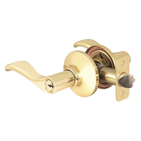 Lever Lockset, Bright Brass, Wave Style MPN:WL0203KA4