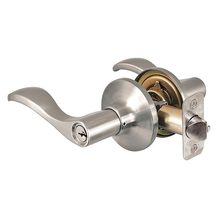 Lever Lockset, Satin Nickel, Wave Style MPN:WL0215KA4S