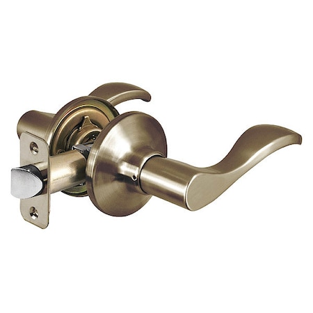 Lever Lockset, Antique Brass, Wave Style MPN:WL0405BOX