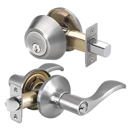 Lever Lockset, Satin Nickel, Wave Style MPN:WLC0615KA4S