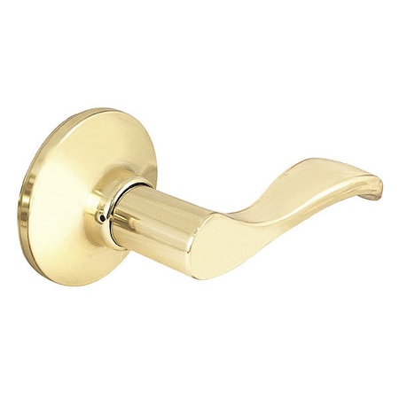 Lever Lockset, Polished Brass, Wave Style MPN:WLRH0503BOX