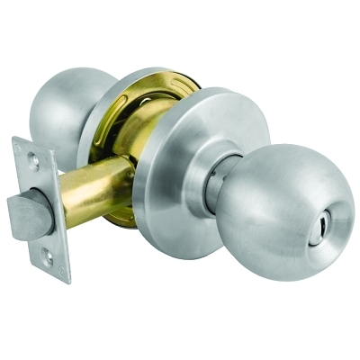 Comm Cyl Lockset Ball Knob Privacy Satin Chrome MPN:BLC0332D