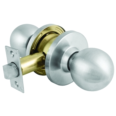 Comm Cyl Lockset Ball Knob Passage Satin Chrome MPN:BLC0432D