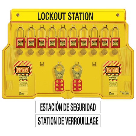 Lockout Station, 10 Locks, Keyed Diff MPN:1483BP410ES