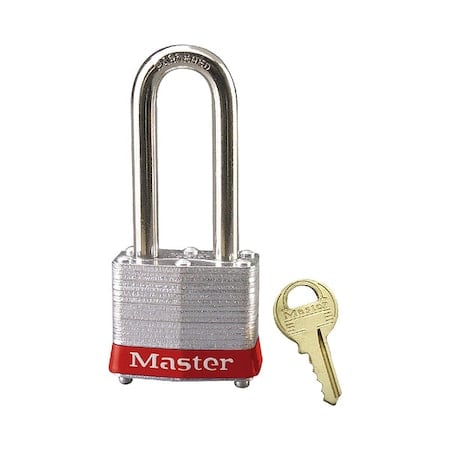 Lockout Padlock, Keyed Different, Steel, Red, 2 in Shackle Height, 1 9/16 in Body Width MPN:3LHRED