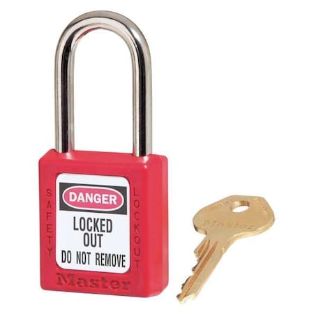 Lockout Padlock, Keyed Alike, Thermoplastic, Standard Body, Steel, Red, PK3 MPN:410KAS3RED