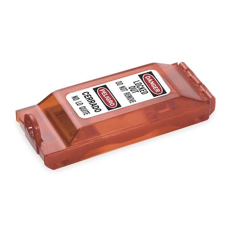Wall Switch Lockout, For Paddle/Toggle Switch Type, 5/16 in Padlock Shackle Diameter, Red MPN:496B