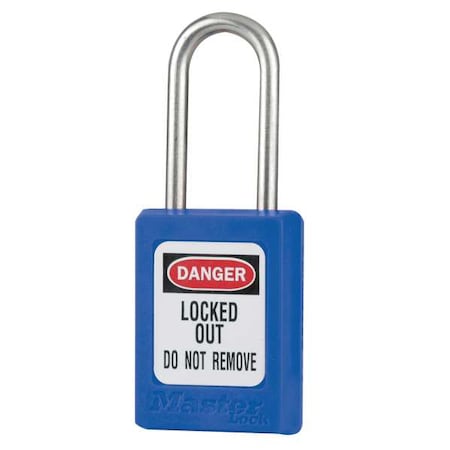 Lockout Padlock, Keyed Different, Thermoplastic, Blue, 1 1/2 in Shackle Height, 1 3/8 in Body Width MPN:S31BLU