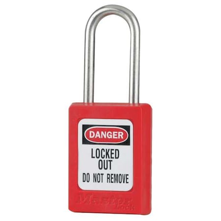 Lockout Padlock, Keyed Alike, Thermoplastic, Red, 1 1/2 in Shackle Height, 1 3/8 in Body Width MPN:S31KAS3RED