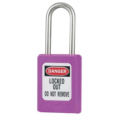 Lockout Padlock, Keyed Different, Thermoplastic, Purple, 1 1/2 in Shackle Height, 1 No. of Keys MPN:S31PRP