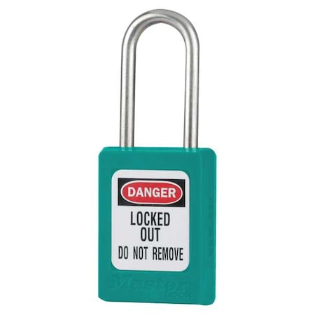 Lockout Padlock, Keyed Different, Thermoplastic, Teal, 1 1/2 in Shackle Height, 1 3/8 in Body Width MPN:S33TEAL