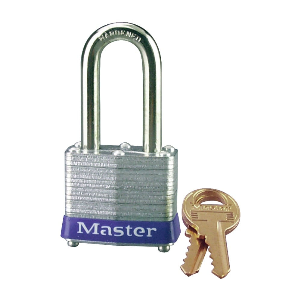 Master Lock Long-Shackle Padlock, Steel Gray (Min Order Qty 7) MPN:3DLF
