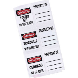 Master Lock® Bilingual Labels for 410 406 S31 & S33 (150 Sets 50 Sets/Each Language) S140 S140